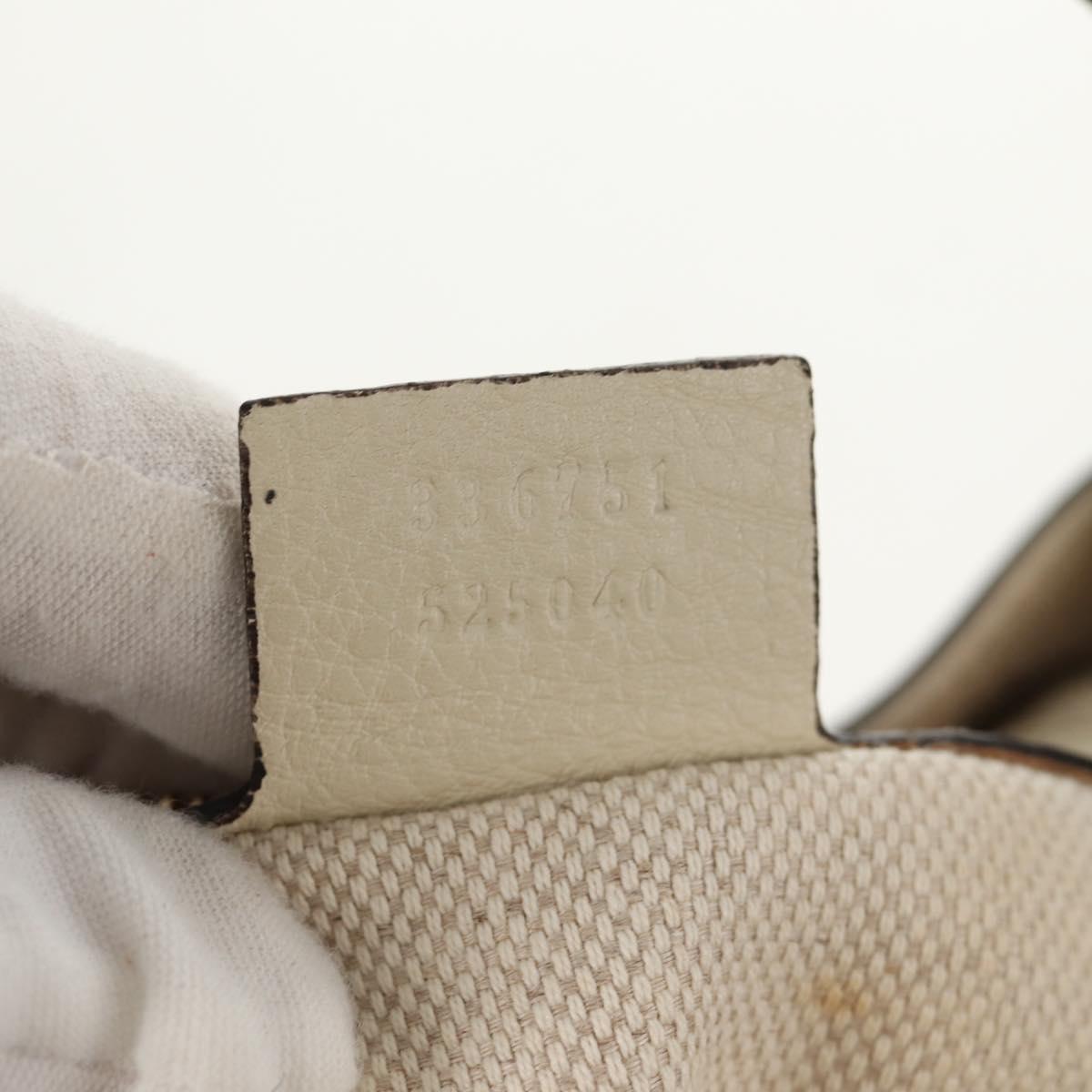 GUCCI Soho Shoulder Bag Leather 2way White Auth ki5995