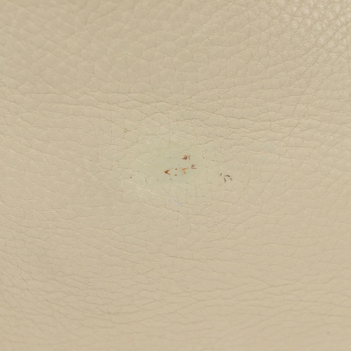 GUCCI Soho Shoulder Bag Leather 2way White Auth ki5995