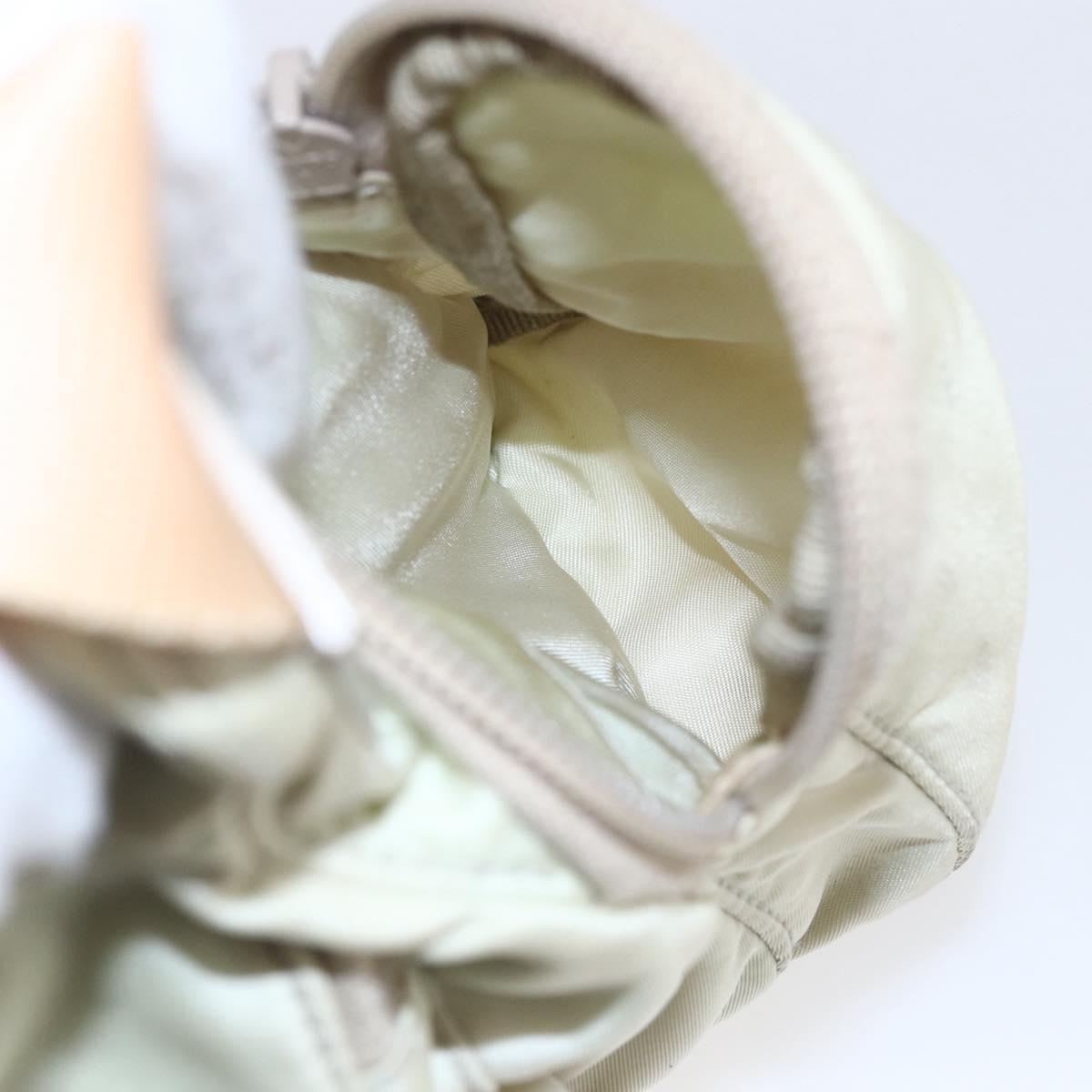 PRADA Shoulder Bag Nylon Beige Auth ki5997