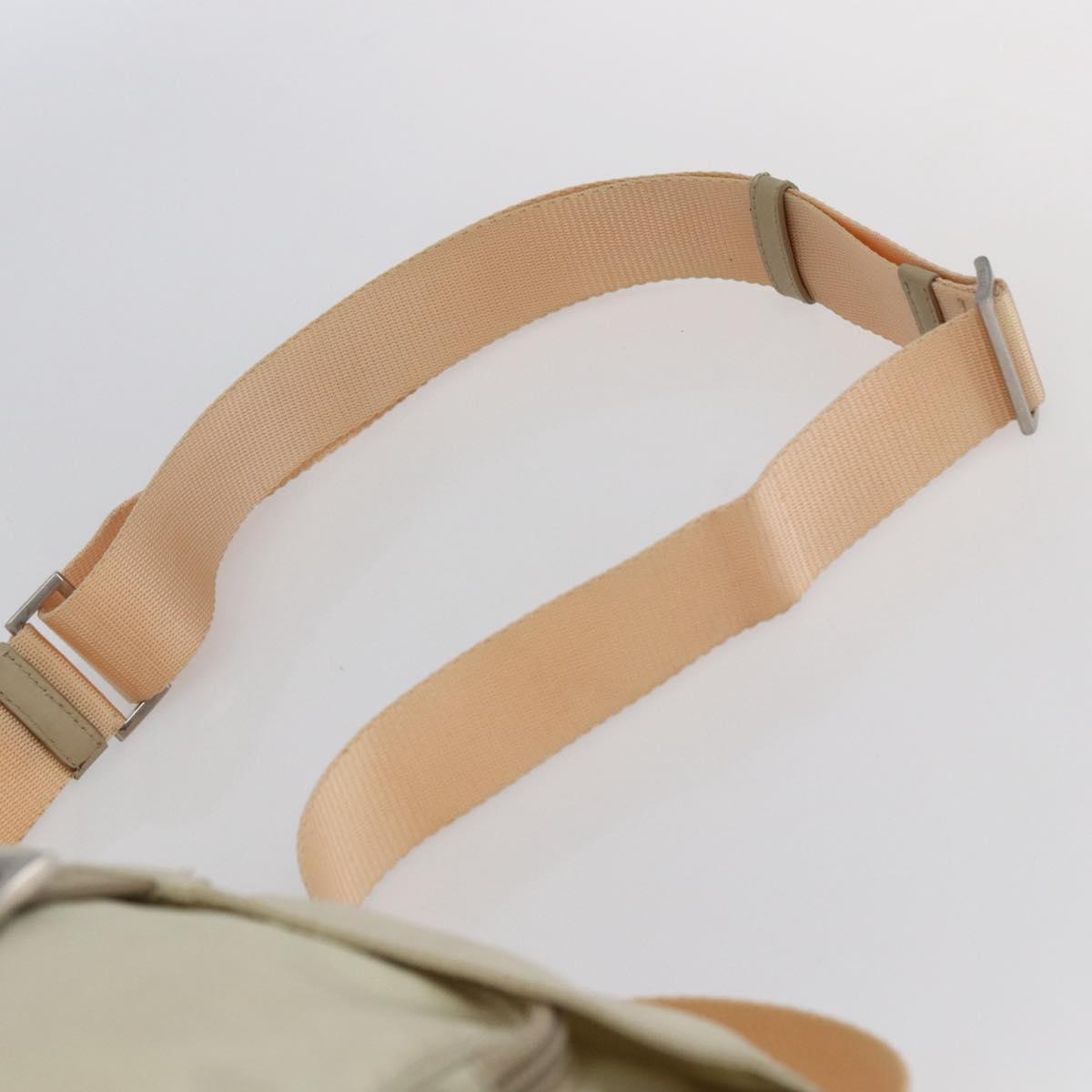 PRADA Shoulder Bag Nylon Beige Auth ki5997