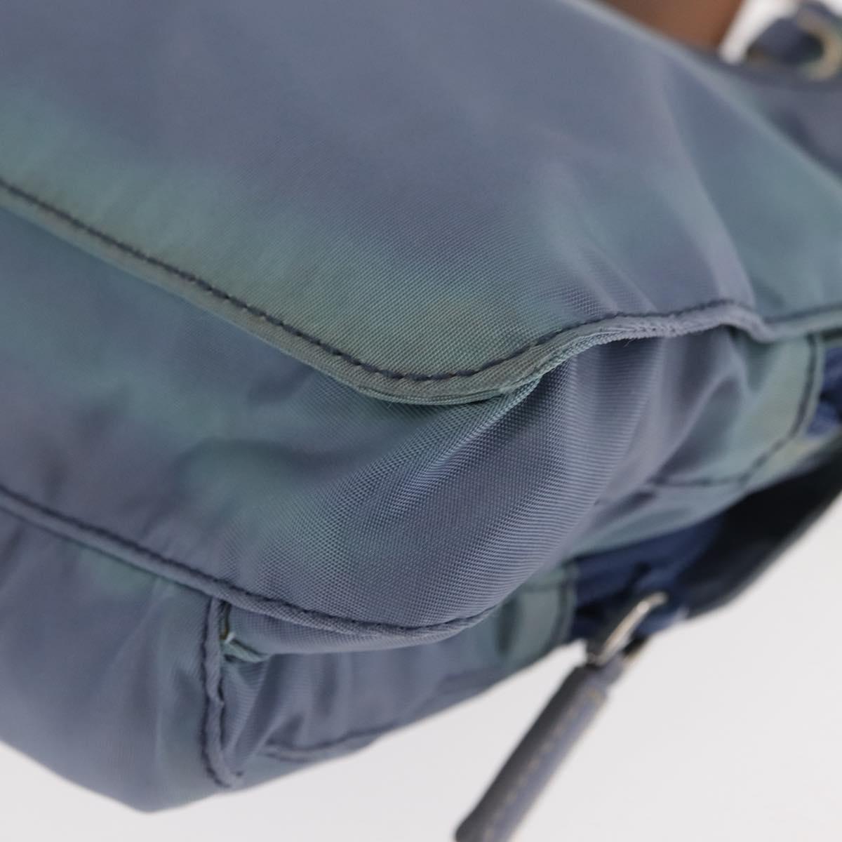 PRADA Shoulder Bag Nylon Light Blue Auth ki5998