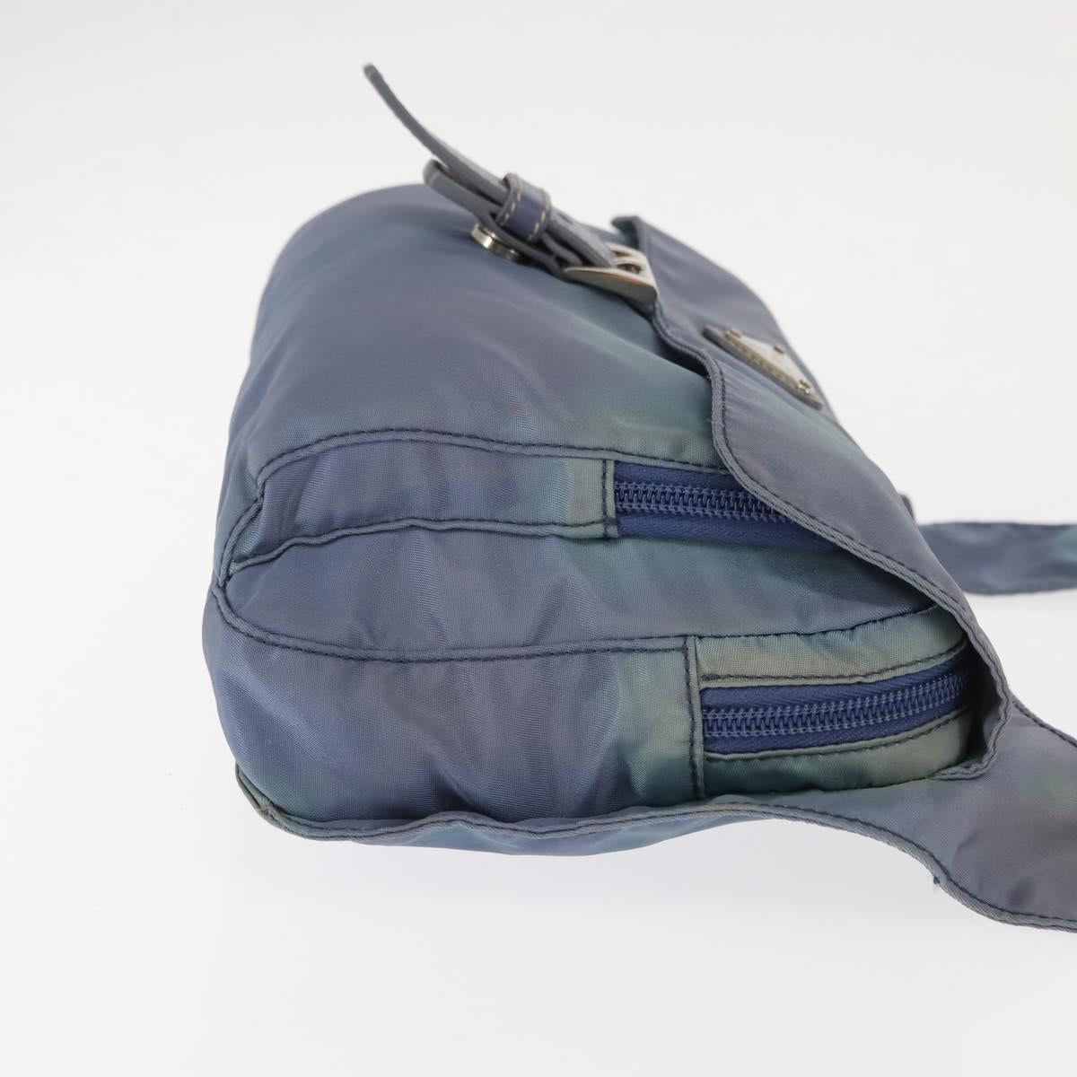 PRADA Shoulder Bag Nylon Light Blue Auth ki5998