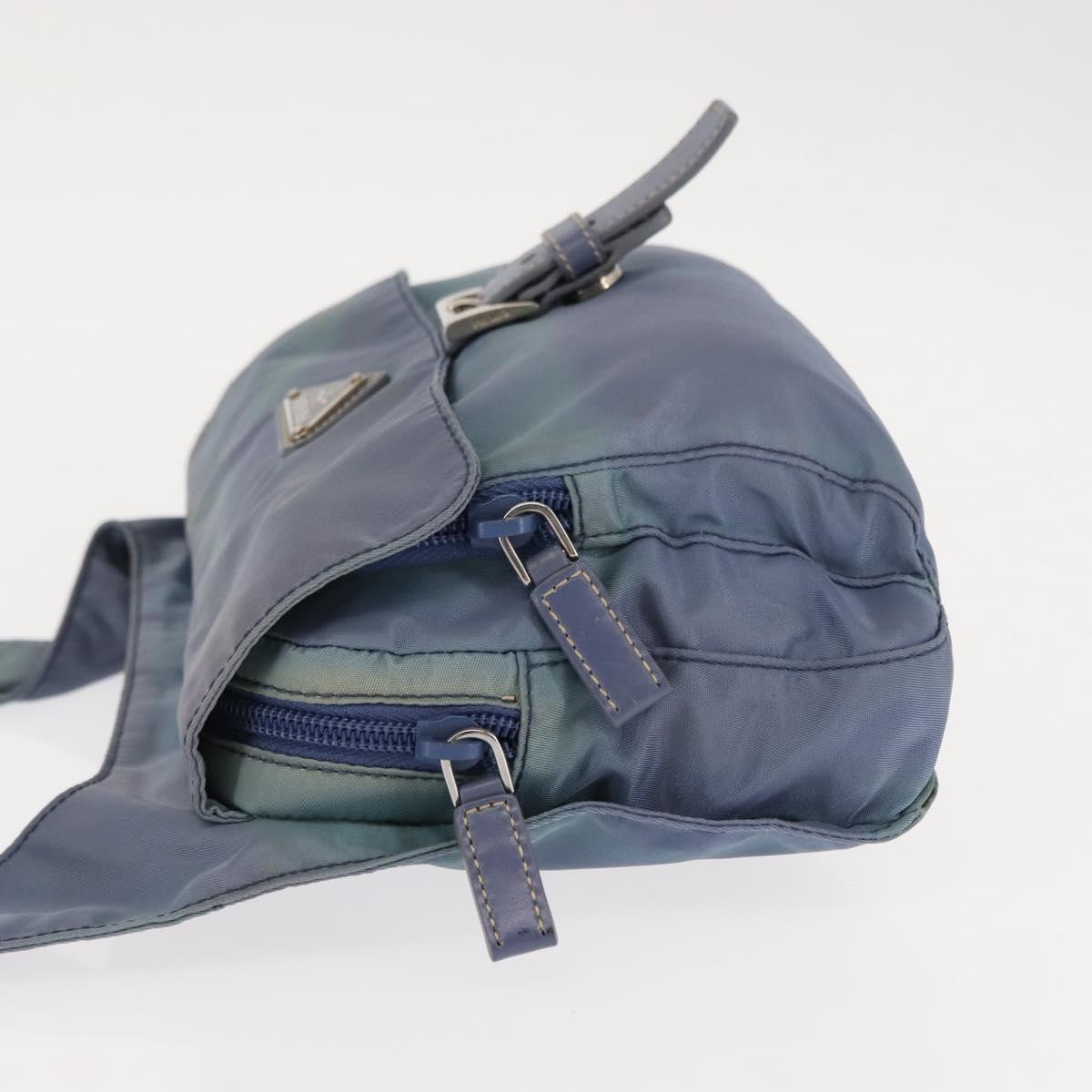 PRADA Shoulder Bag Nylon Light Blue Auth ki5998