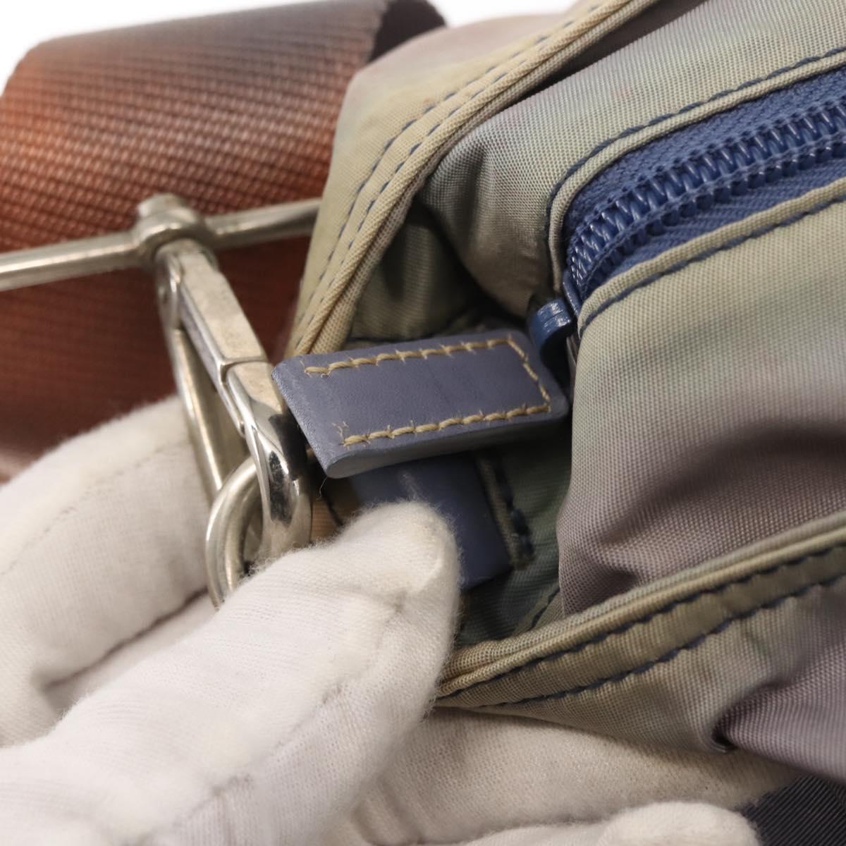 PRADA Tote Bag Nylon 2way Purple Orange Auth ki5999