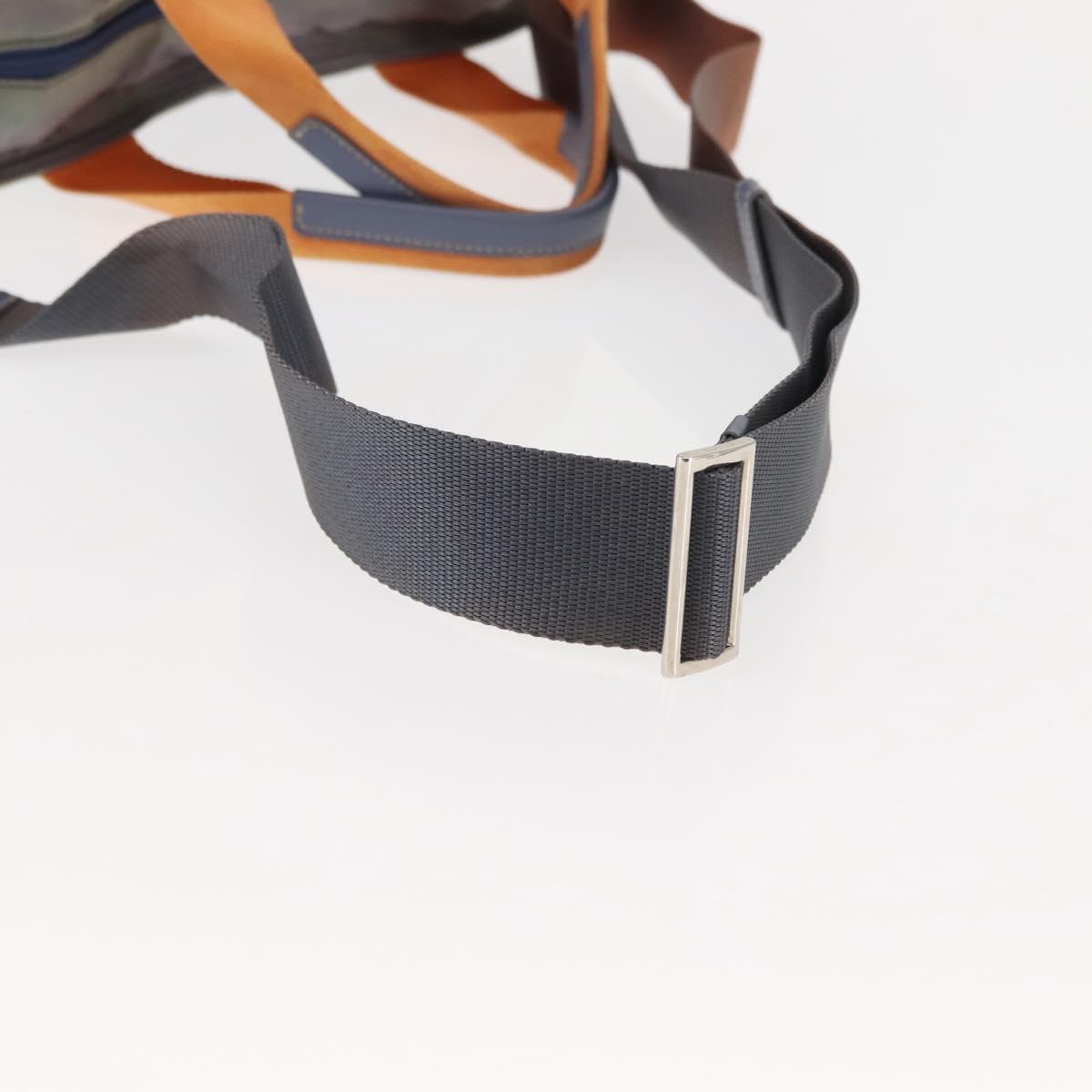 PRADA Tote Bag Nylon 2way Purple Orange Auth ki5999