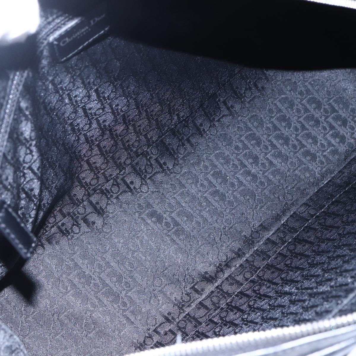 Christian Dior Boston Bag Leather Black Auth ki6003