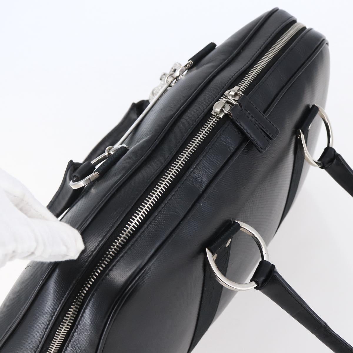 Christian Dior Boston Bag Leather Black Auth ki6003