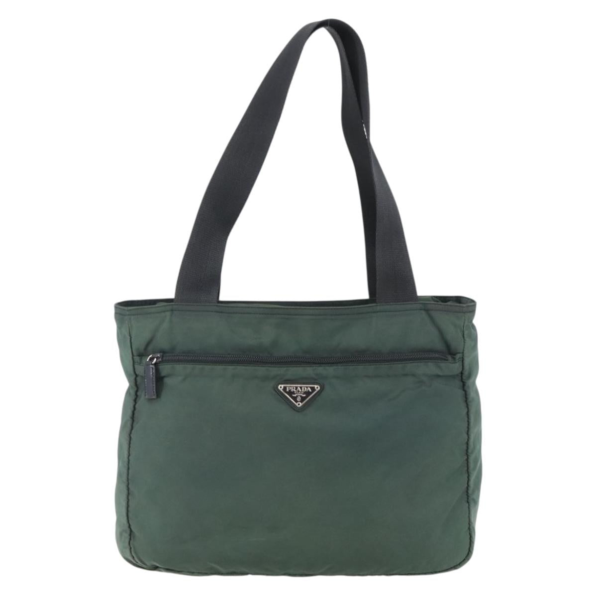 PRADA Tote Bag Nylon Khaki Auth ki6013