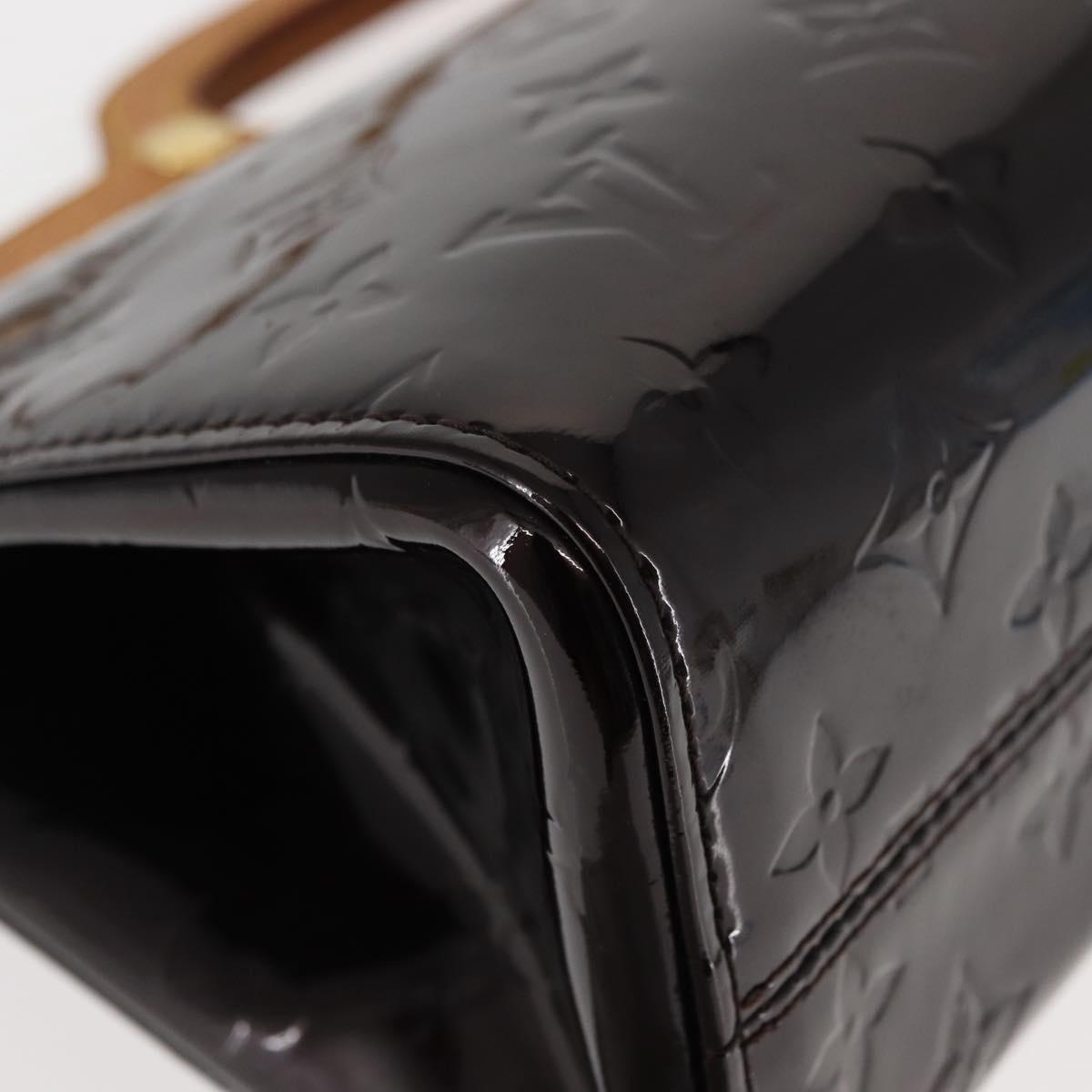 LOUIS VUITTON Monogram Vernis Roxbury Drive Hand Bag Amarante M91995 Auth ki6016