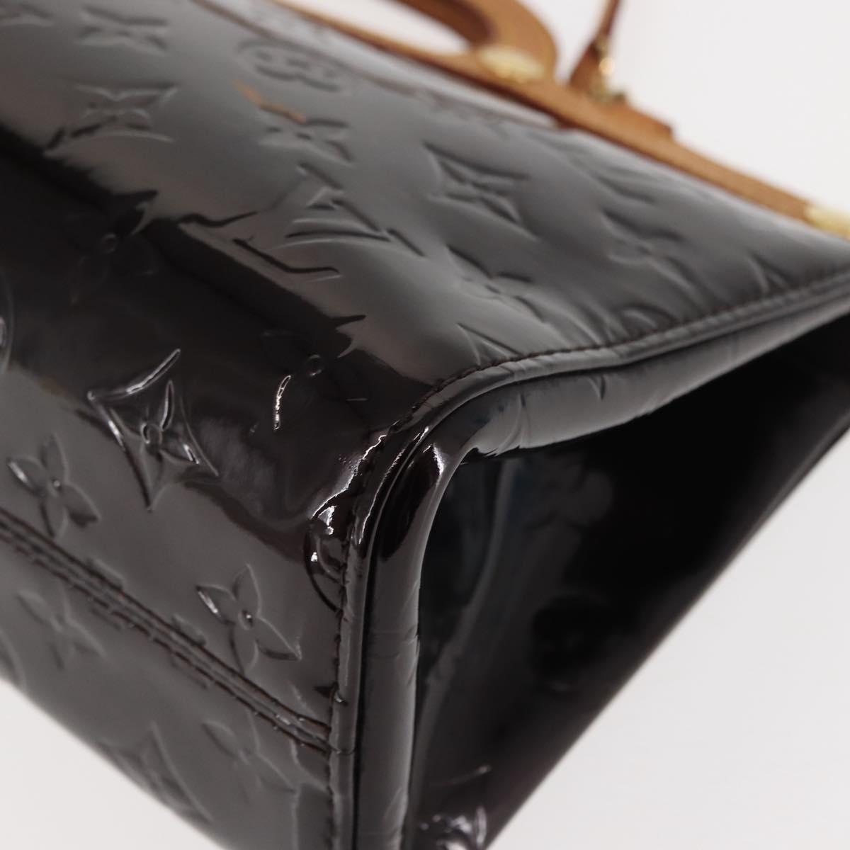 LOUIS VUITTON Monogram Vernis Roxbury Drive Hand Bag Amarante M91995 Auth ki6016