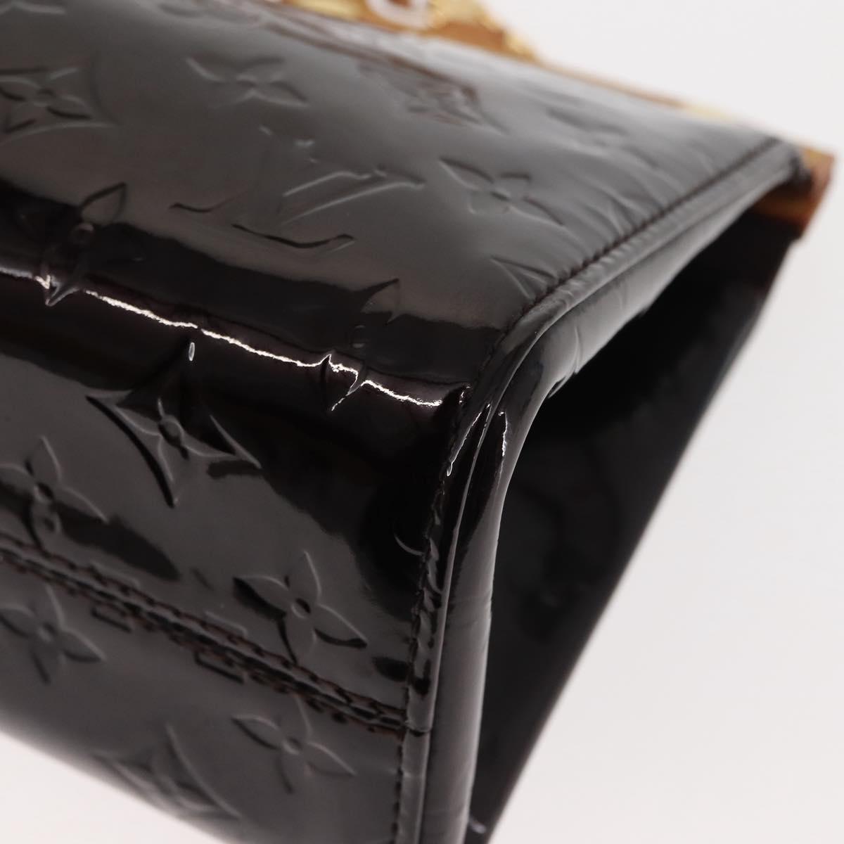 LOUIS VUITTON Monogram Vernis Roxbury Drive Hand Bag Amarante M91995 Auth ki6016