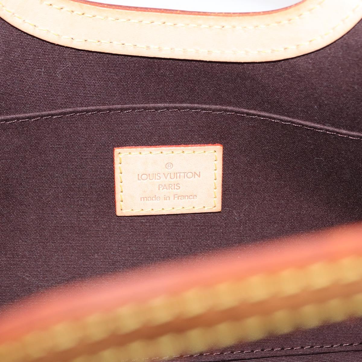 LOUIS VUITTON Monogram Vernis Roxbury Drive Hand Bag Amarante M91995 Auth ki6016