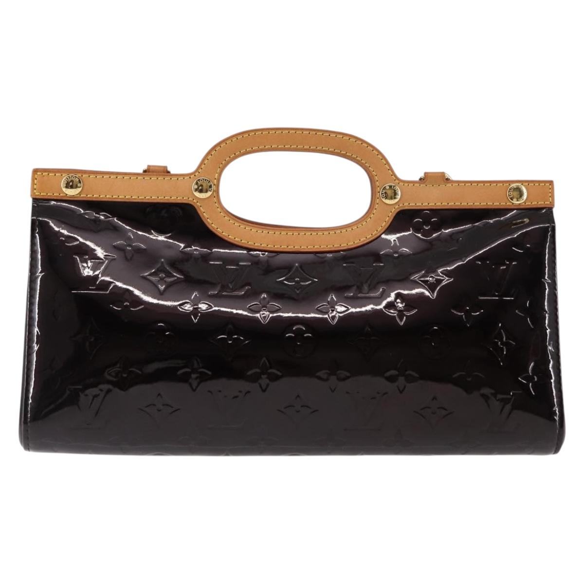 LOUIS VUITTON Monogram Vernis Roxbury Drive Hand Bag Amarante M91995 Auth ki6016