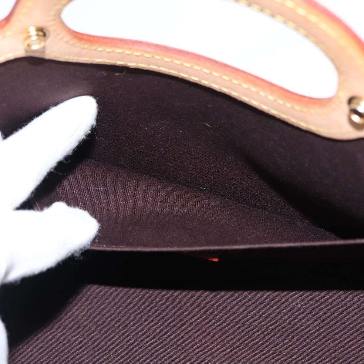 LOUIS VUITTON Monogram Vernis Roxbury Drive Hand Bag Amarante M91995 Auth ki6016