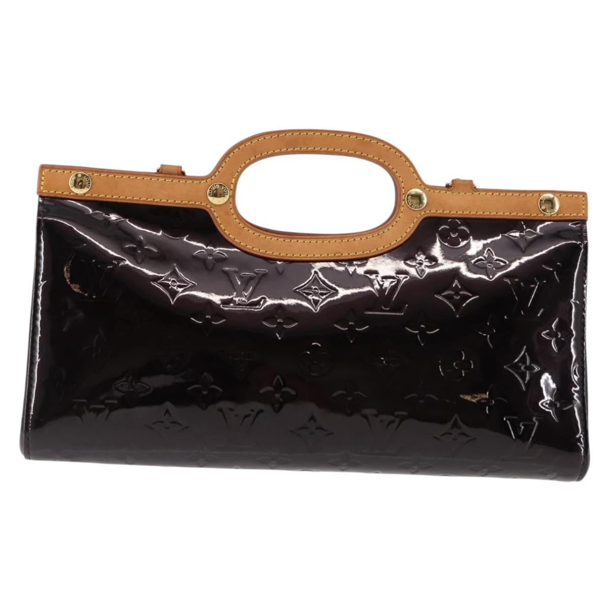 LOUIS VUITTON Monogram Vernis Roxbury Drive Hand Bag Amarante M91995 Auth ki6016