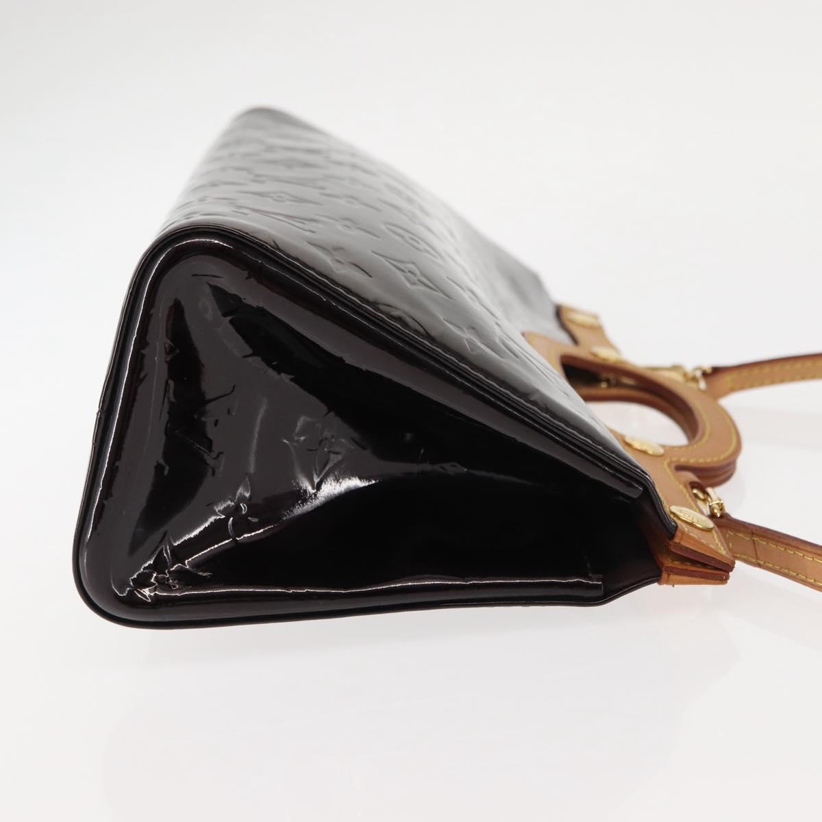 LOUIS VUITTON Monogram Vernis Roxbury Drive Hand Bag Amarante M91995 Auth ki6016