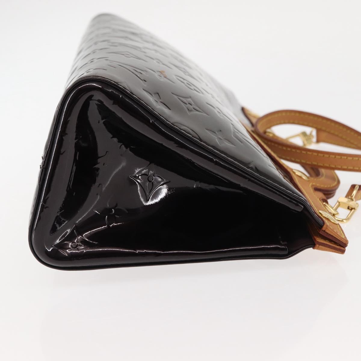 LOUIS VUITTON Monogram Vernis Roxbury Drive Hand Bag Amarante M91995 Auth ki6016