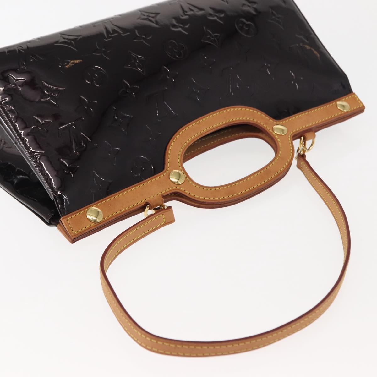LOUIS VUITTON Monogram Vernis Roxbury Drive Hand Bag Amarante M91995 Auth ki6016