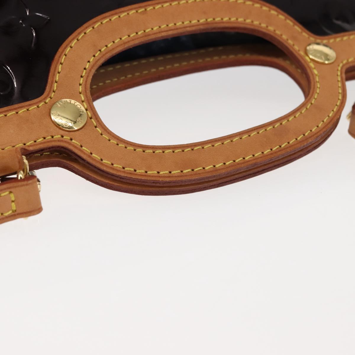 LOUIS VUITTON Monogram Vernis Roxbury Drive Hand Bag Amarante M91995 Auth ki6016