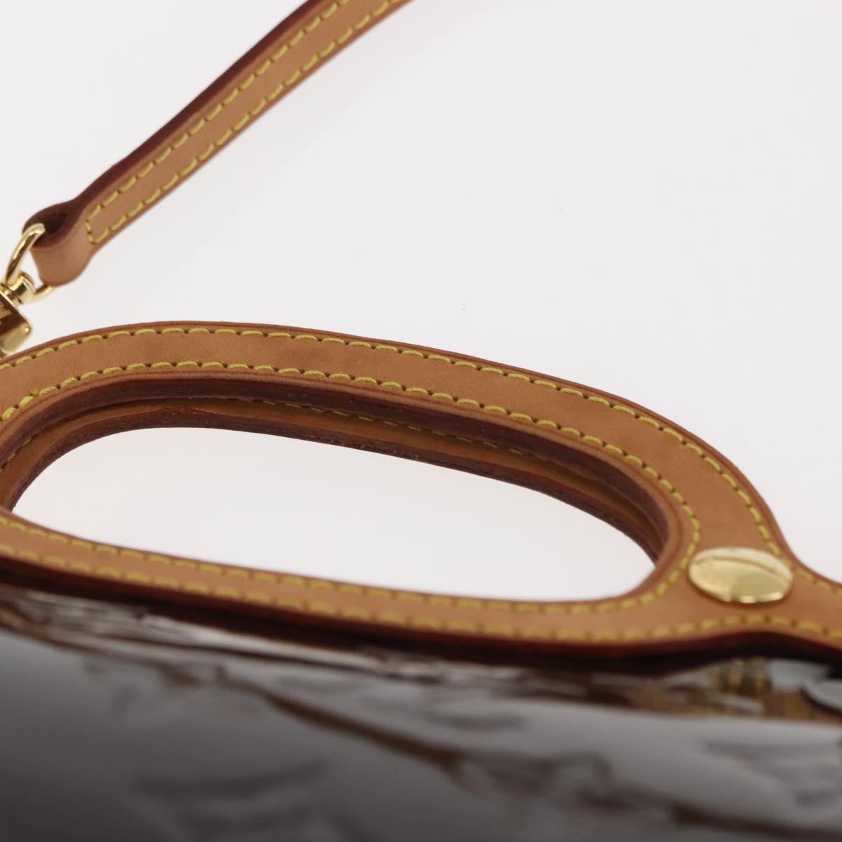 LOUIS VUITTON Monogram Vernis Roxbury Drive Hand Bag Amarante M91995 Auth ki6016