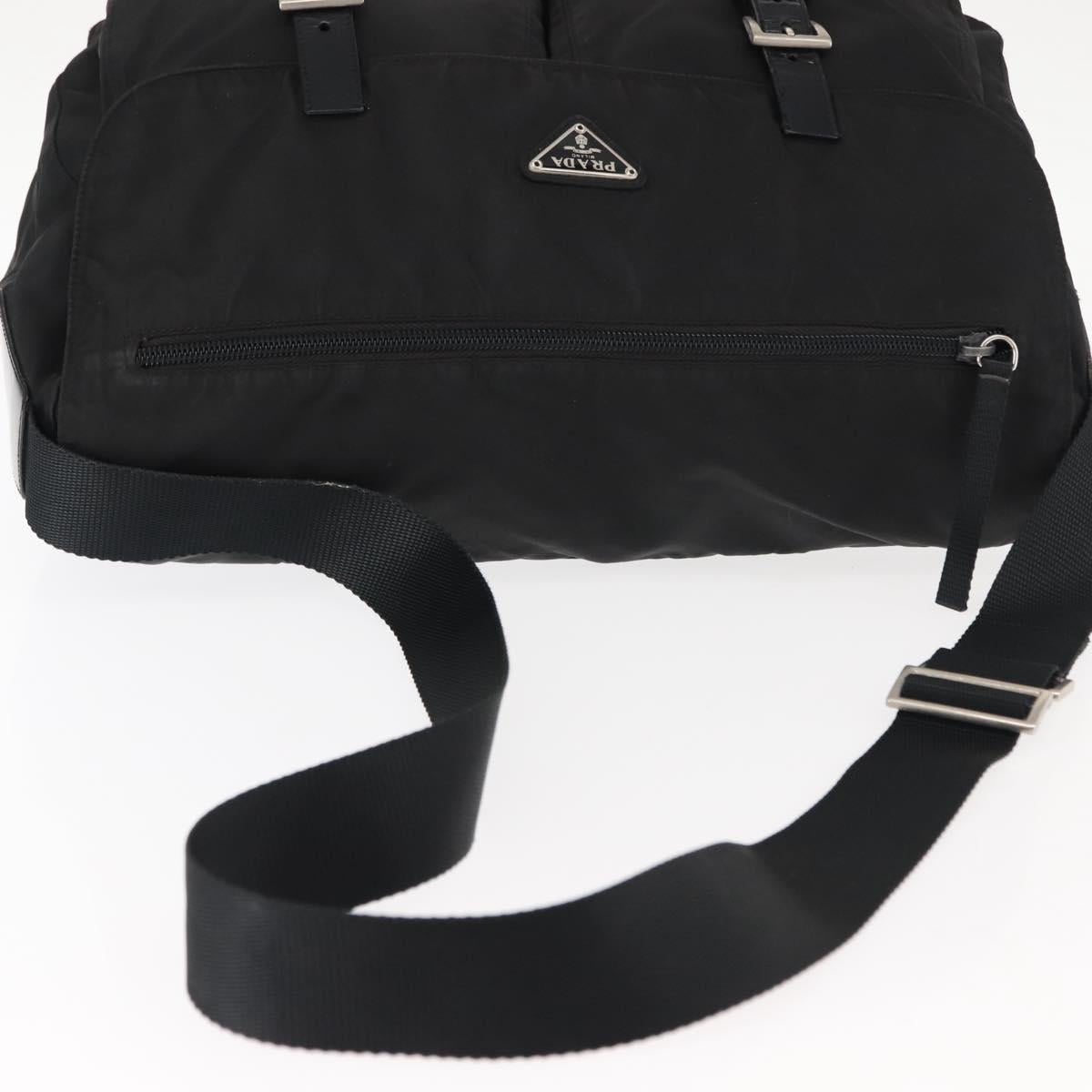 PRADA Shoulder Bag Nylon Black Auth ki6017