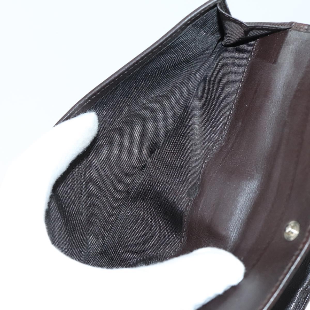 GUCCI GG Canvas Long Wallet Leather 8 Set Beige Black Auth ki6025