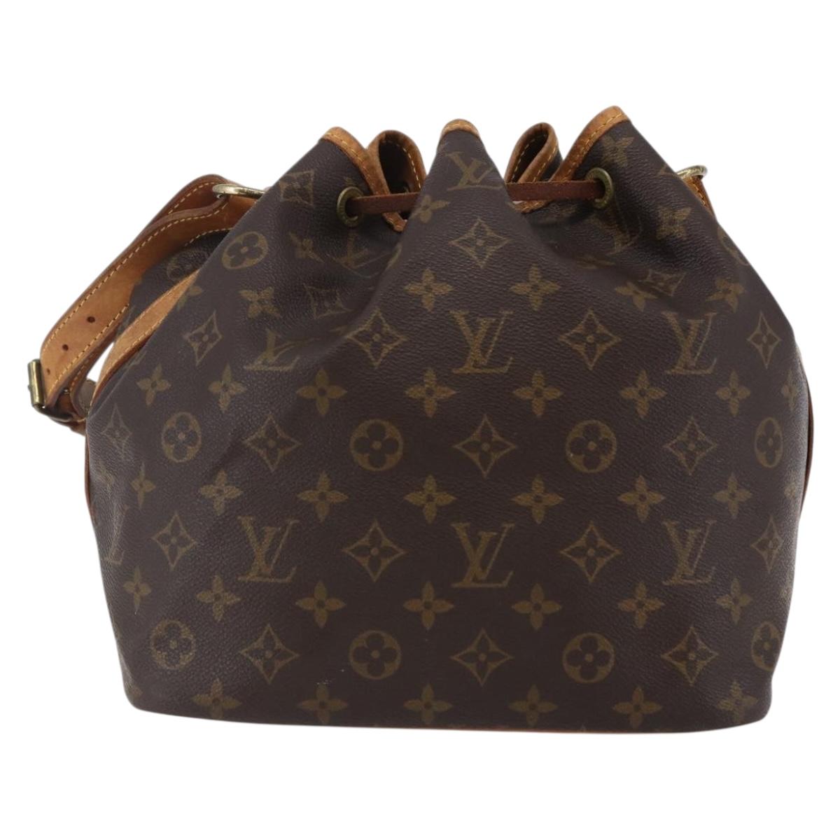 LOUIS VUITTON Monogram Petit Noe Shoulder Bag M42226 LV Auth ki6028