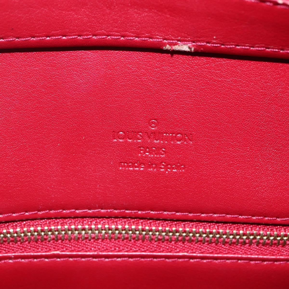 LOUIS VUITTON Monogram Vernis Houston Hand Bag Red M91092 LV Auth ki6030