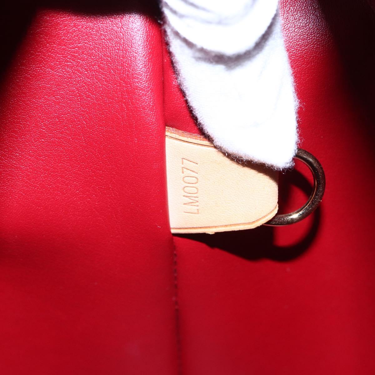 LOUIS VUITTON Monogram Vernis Houston Hand Bag Red M91092 LV Auth ki6030