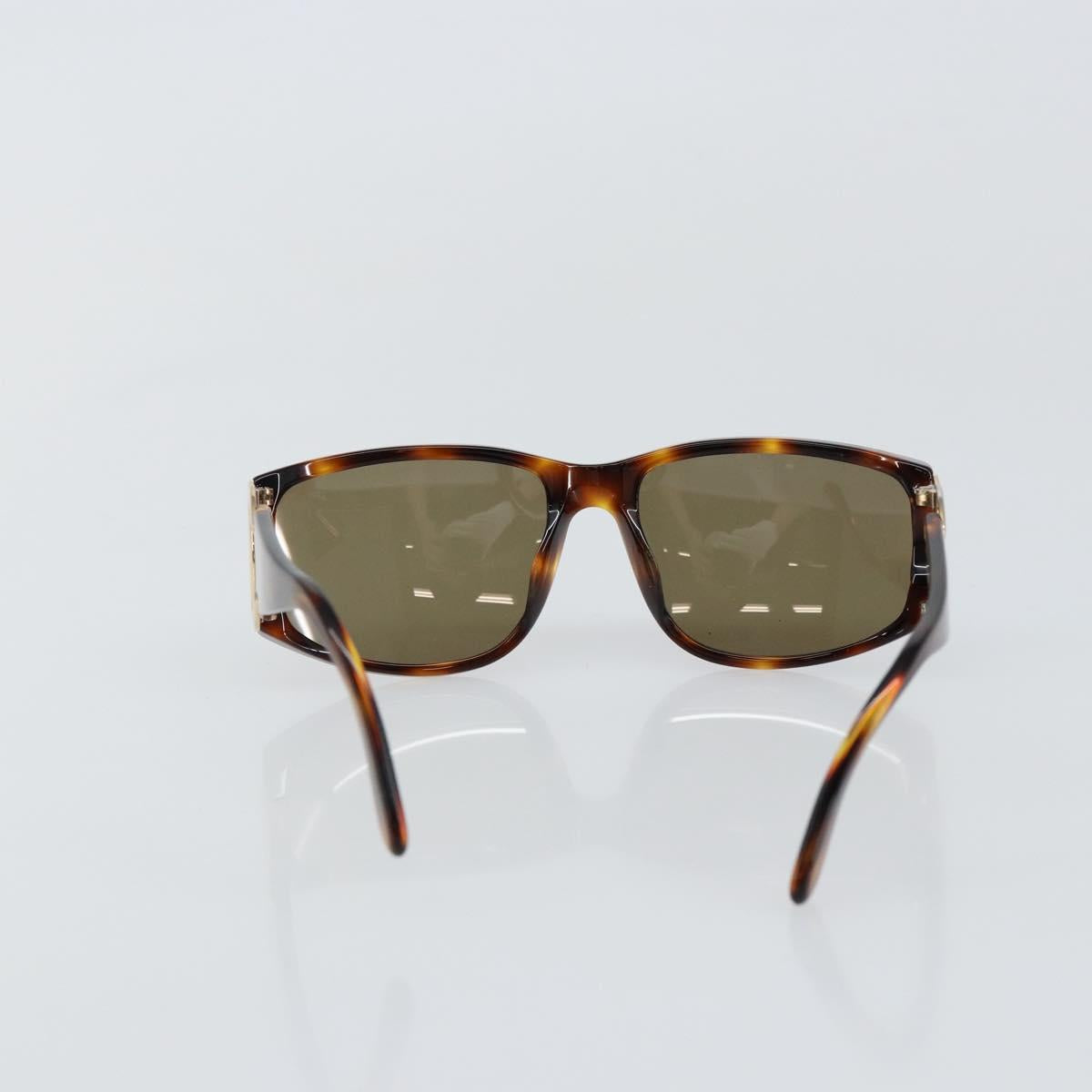 CHANEL Sunglasses plastic Brown CC Auth ki6033