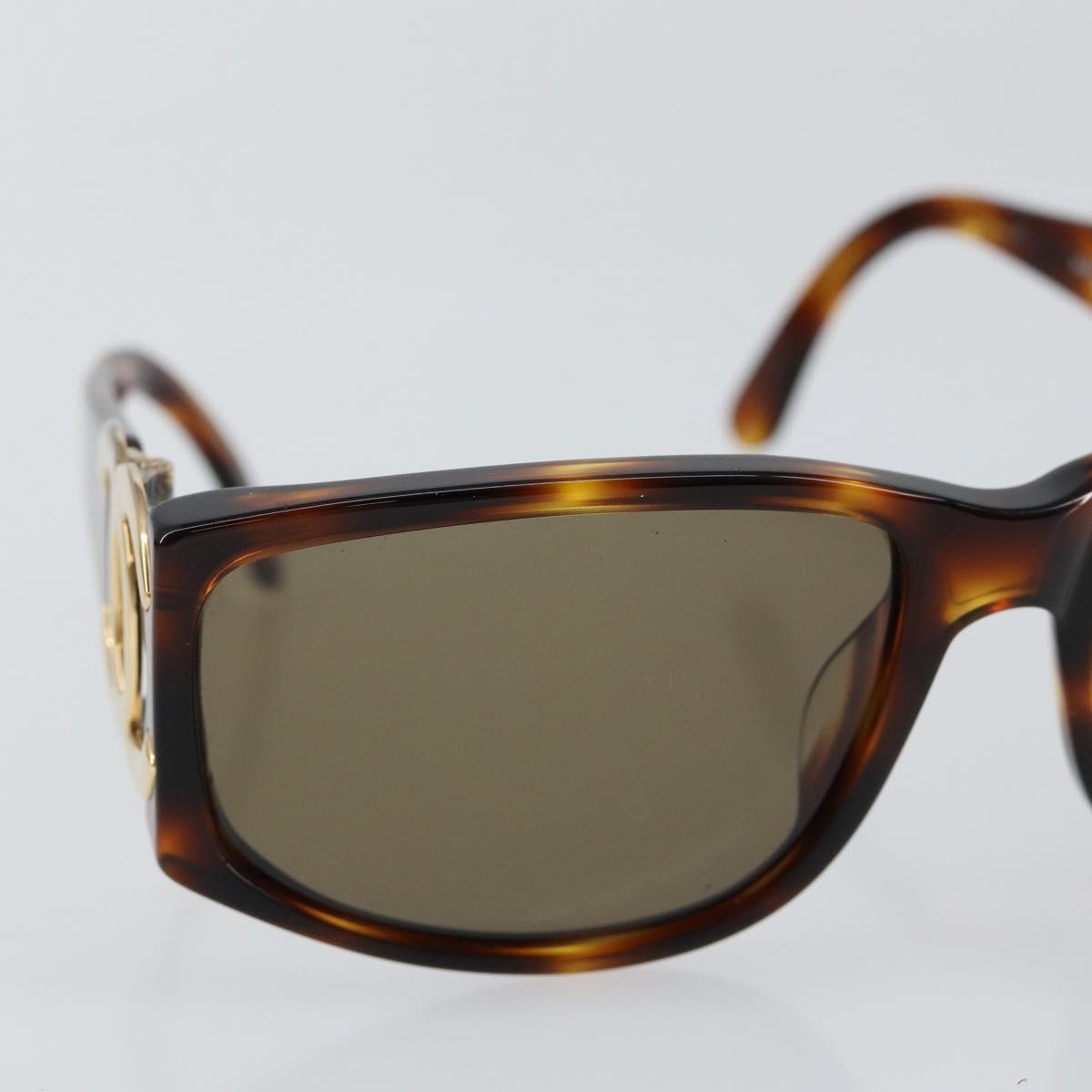 CHANEL Sunglasses plastic Brown CC Auth ki6033