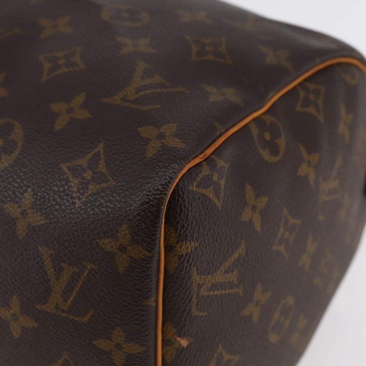 LOUIS VUITTON Monogram Speedy 30 Hand Bag M41526 LV Auth ki6036