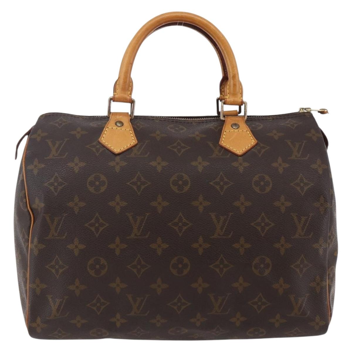 LOUIS VUITTON Monogram Speedy 30 Hand Bag M41526 LV Auth ki6036