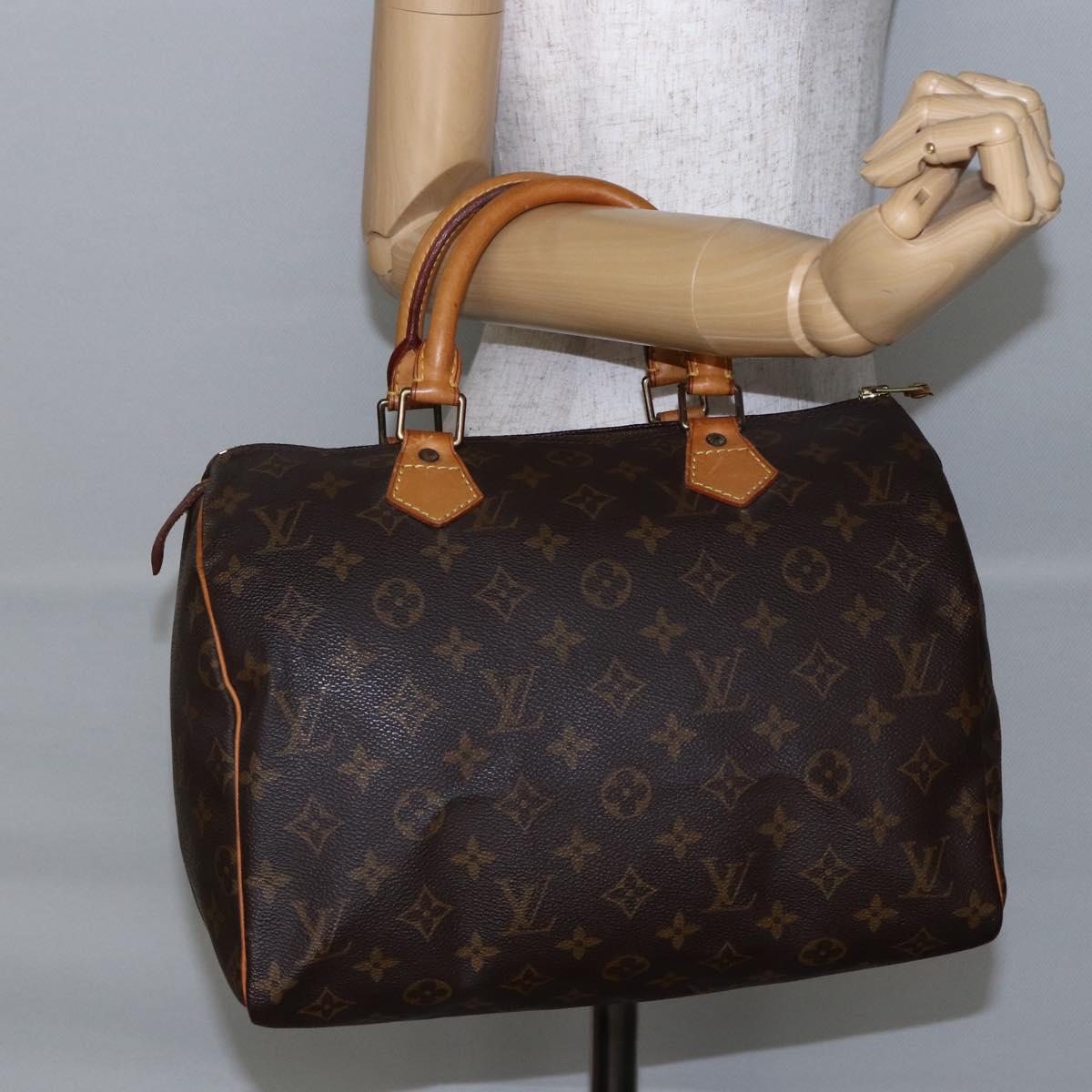 LOUIS VUITTON Monogram Speedy 30 Hand Bag M41526 LV Auth ki6036