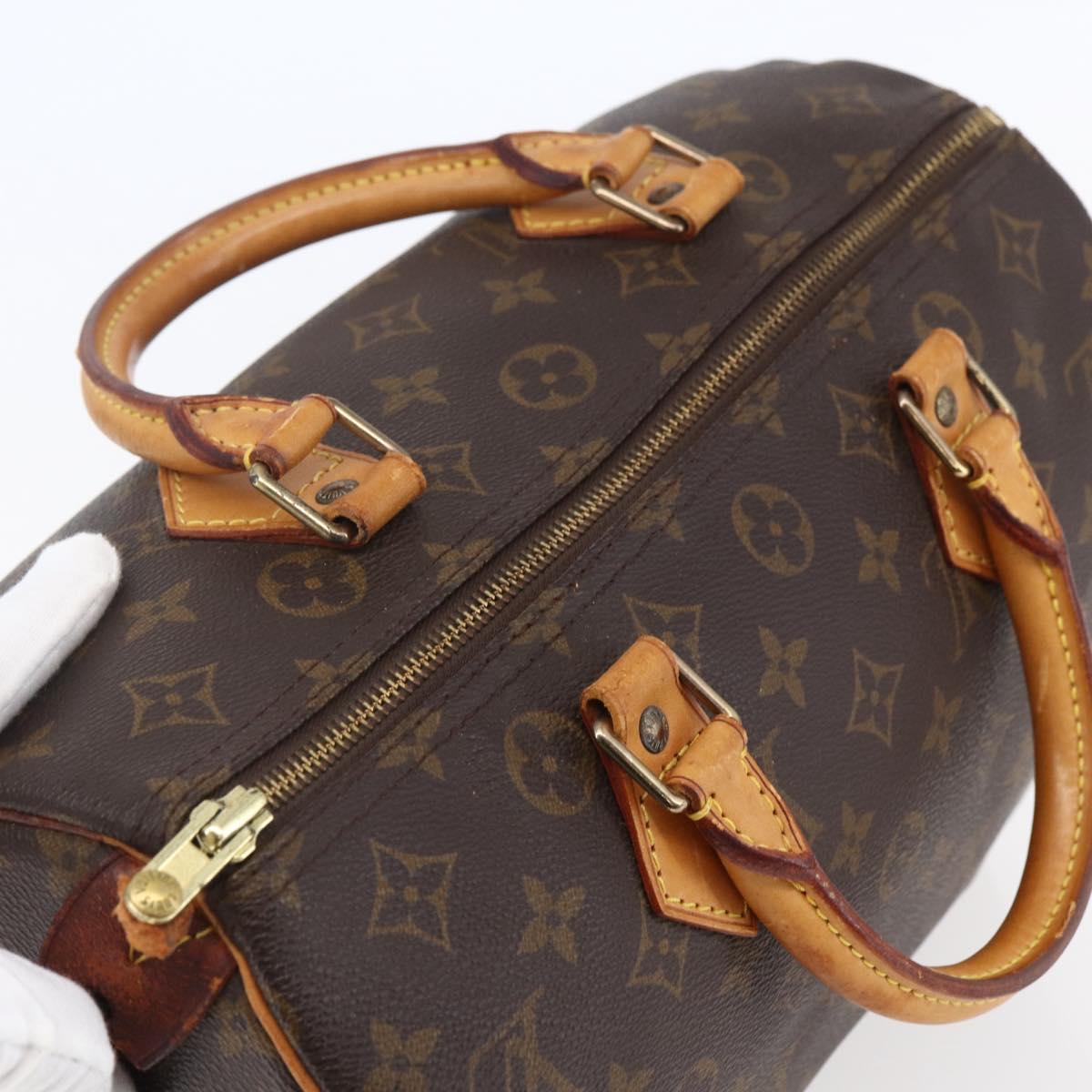 LOUIS VUITTON Monogram Speedy 30 Hand Bag M41526 LV Auth ki6036