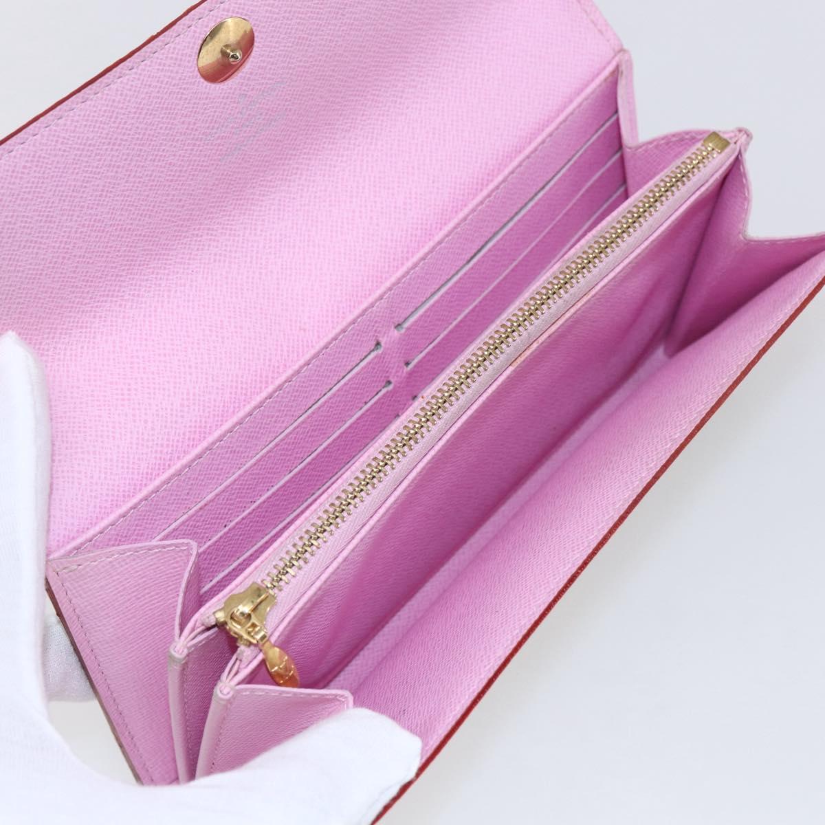 LOUIS VUITTON Monogram Multicolor Portefeuille Sarah White M93745 LV Auth ki6038