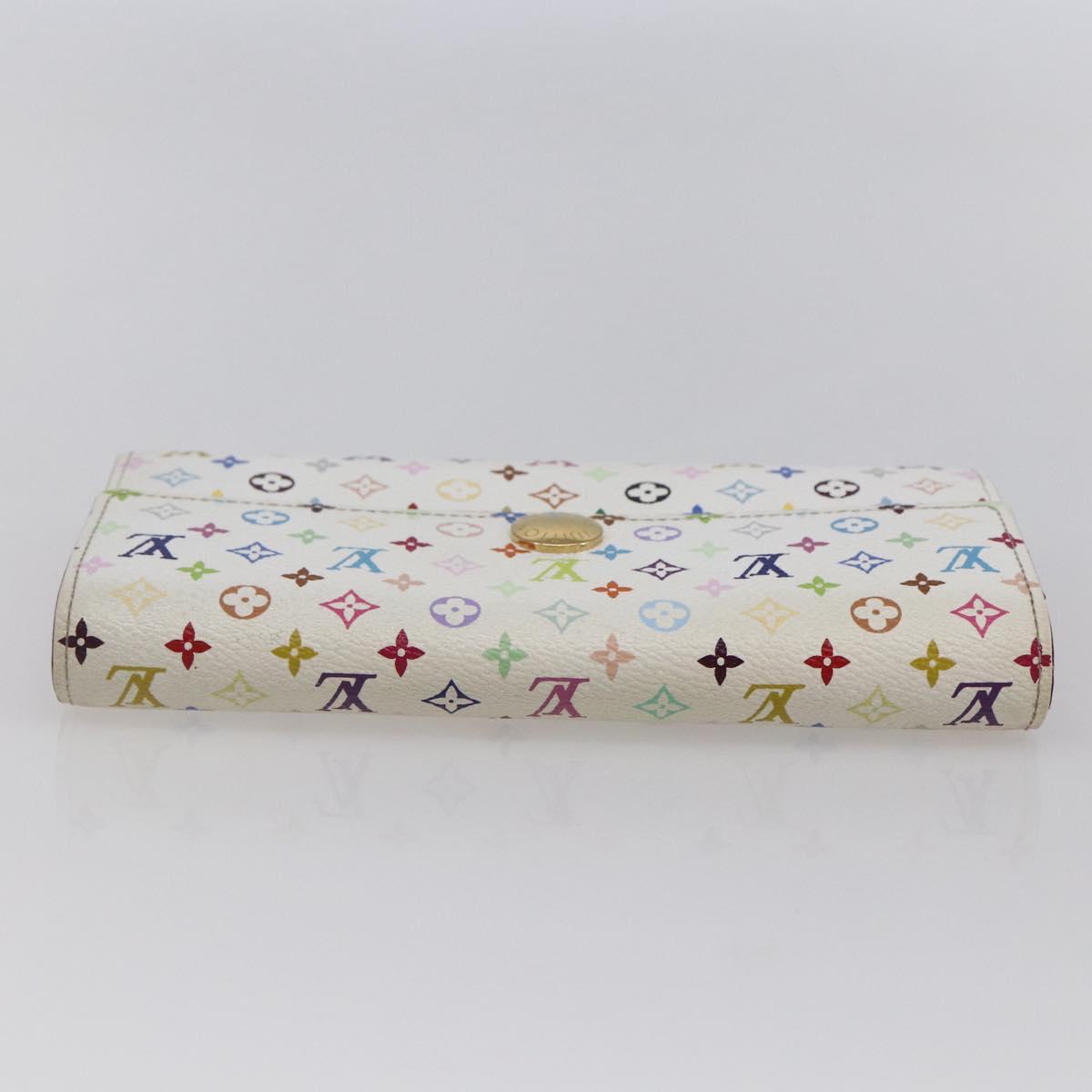 LOUIS VUITTON Monogram Multicolor Portefeuille Sarah White M93745 LV Auth ki6038