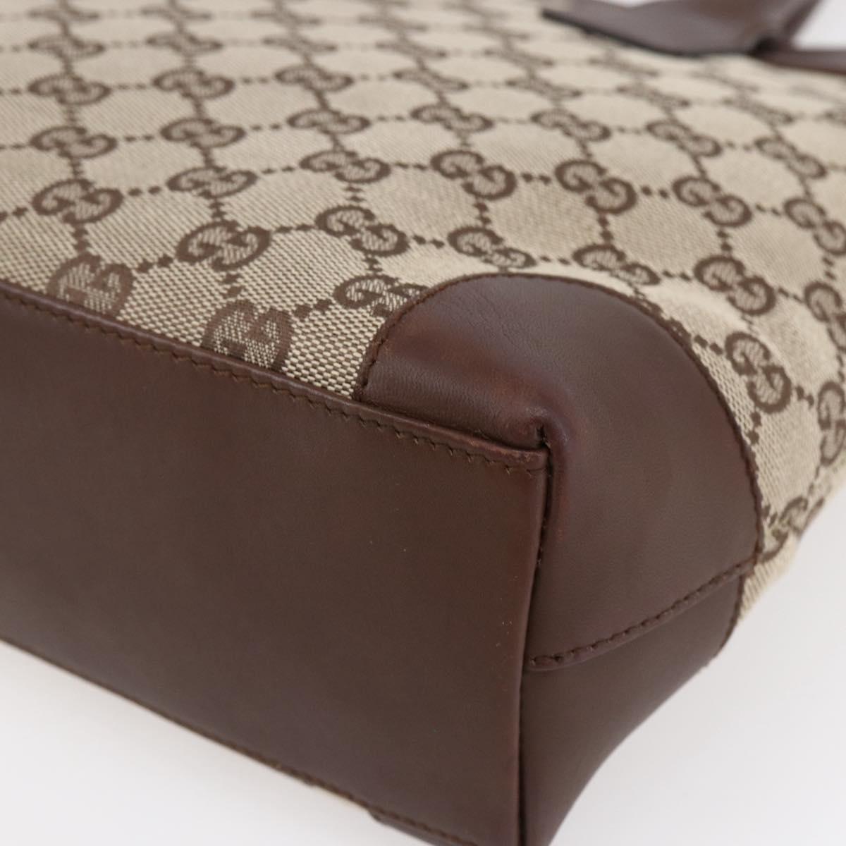 GUCCI GG Canvas Tote Bag Beige Auth ki6049