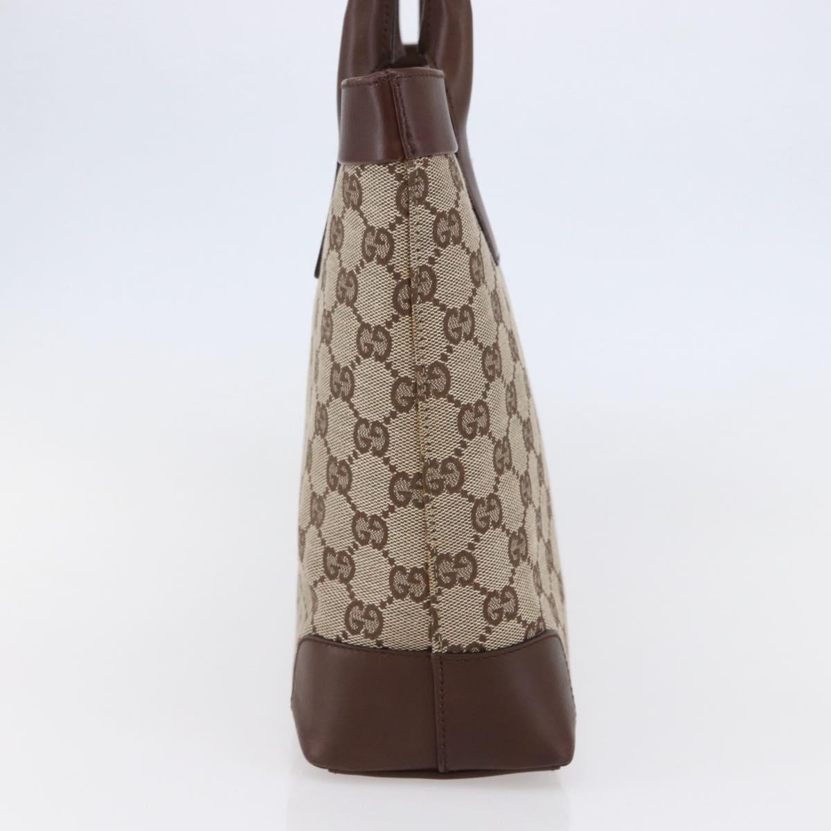 GUCCI GG Canvas Tote Bag Beige Auth ki6049