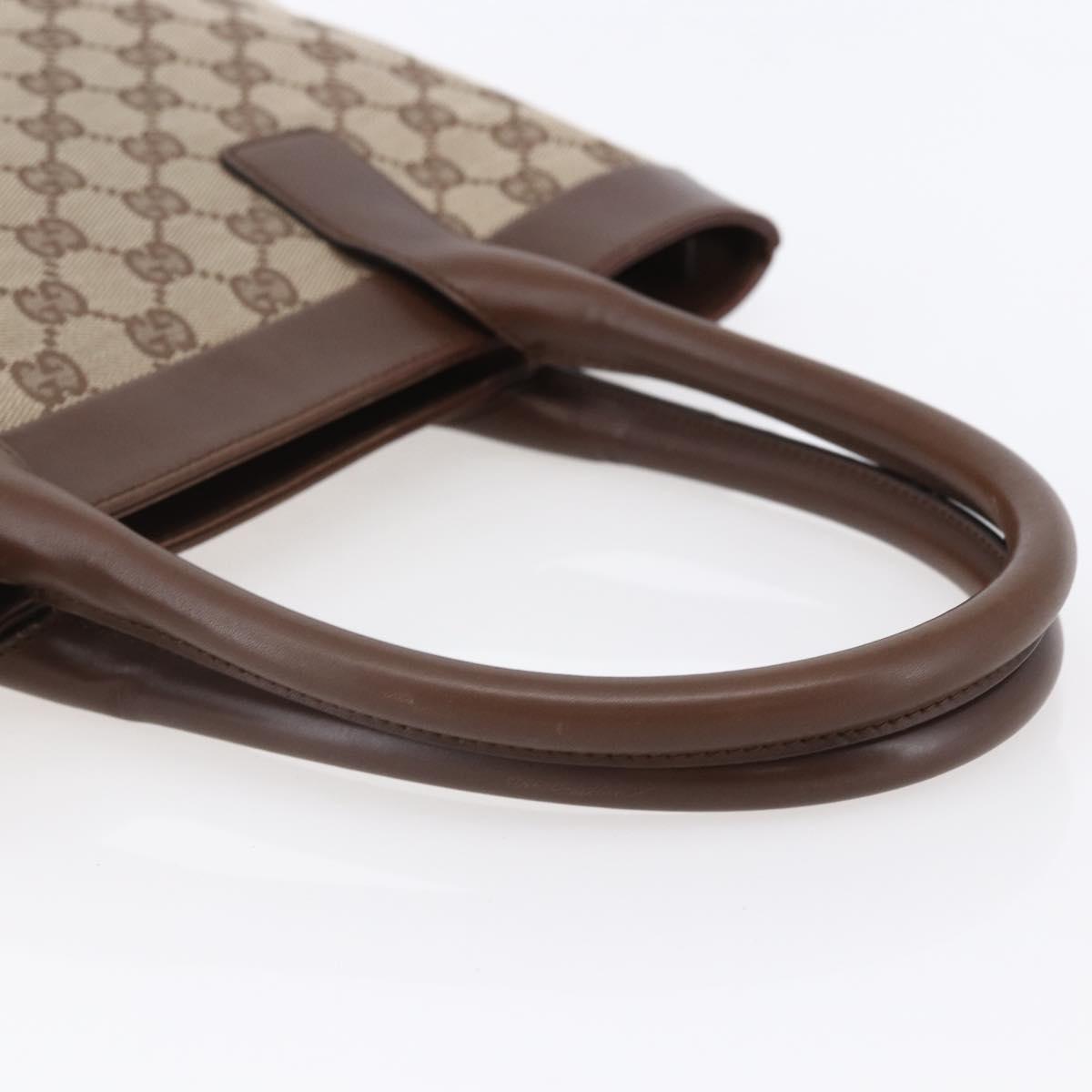 GUCCI GG Canvas Tote Bag Beige Auth ki6049