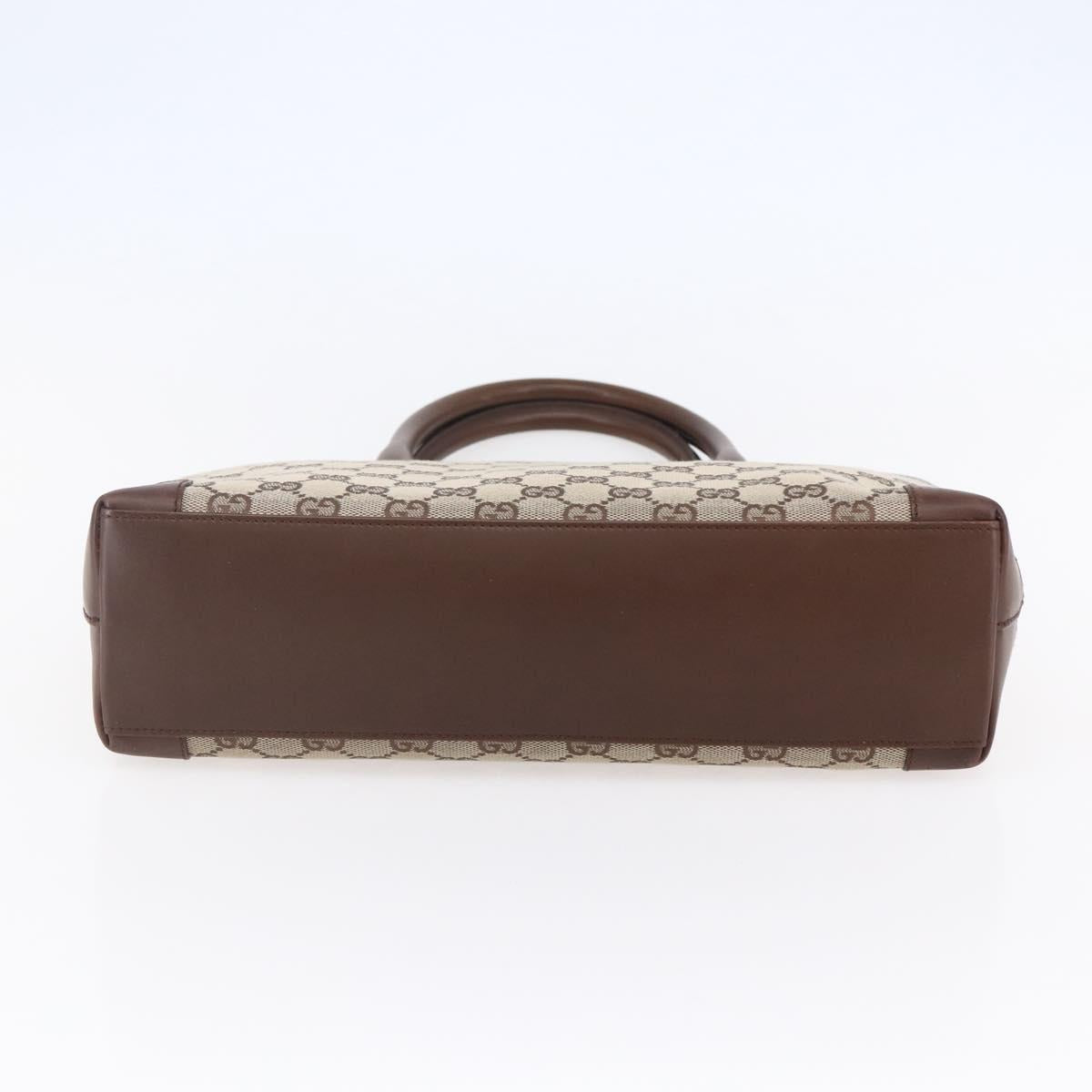 GUCCI GG Canvas Tote Bag Beige Auth ki6049