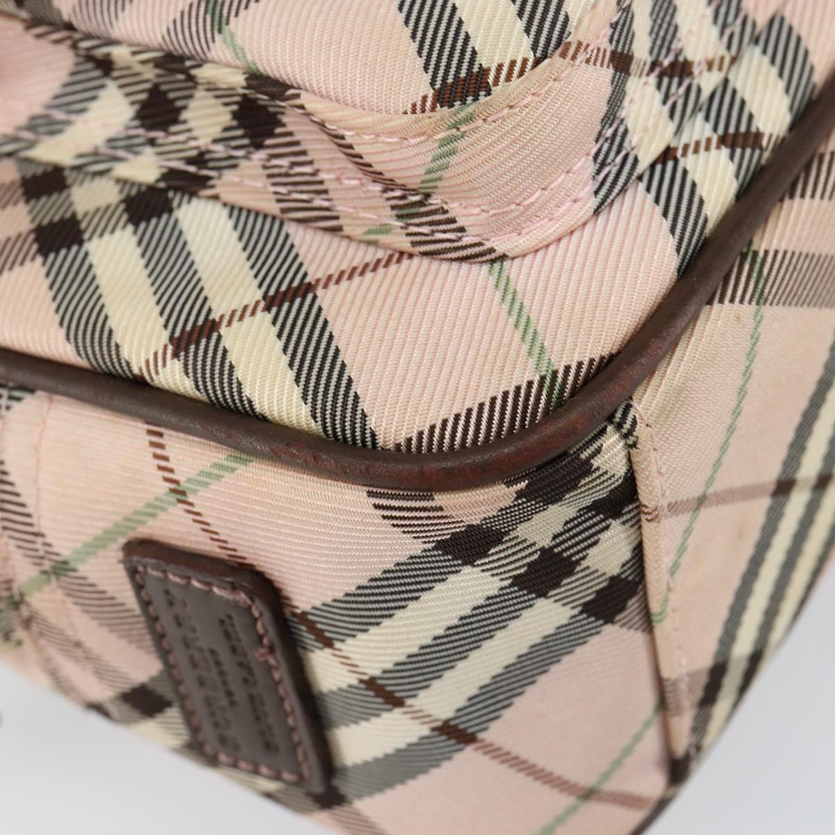 BURBERRY Nova Check Shoulder Bag Canvas Pink Brown Auth ki6053