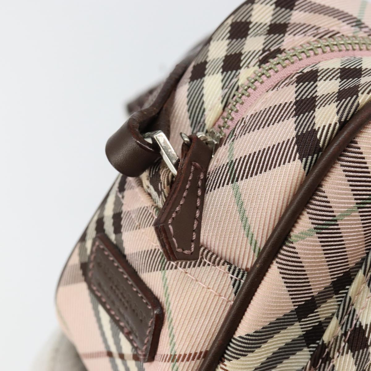 BURBERRY Nova Check Shoulder Bag Canvas Pink Brown Auth ki6053