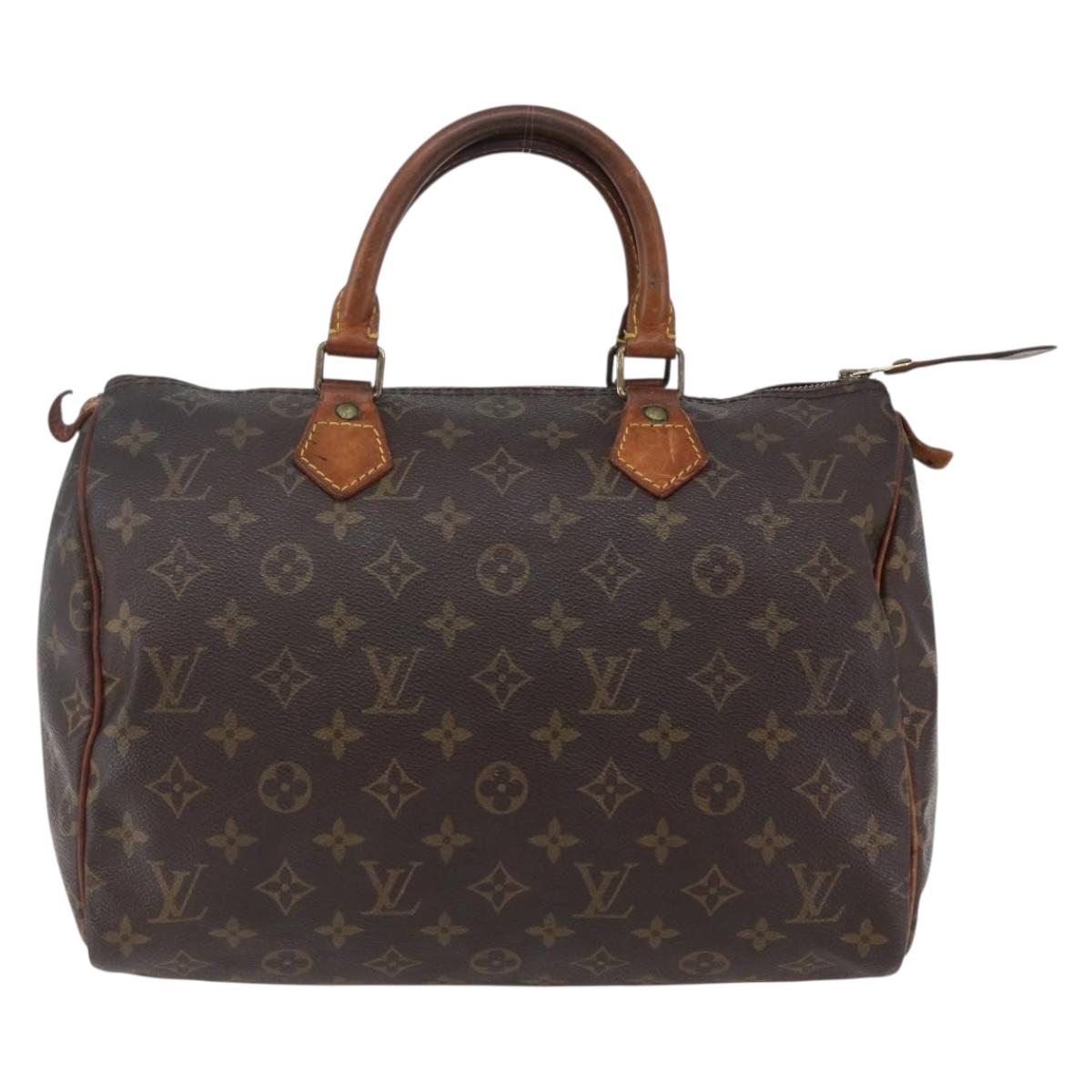 LOUIS VUITTON Monogram Speedy 30 Hand Bag M41526 LV Auth ki6054