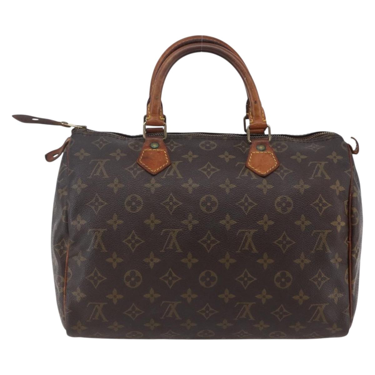 LOUIS VUITTON Monogram Speedy 30 Hand Bag M41526 LV Auth ki6054