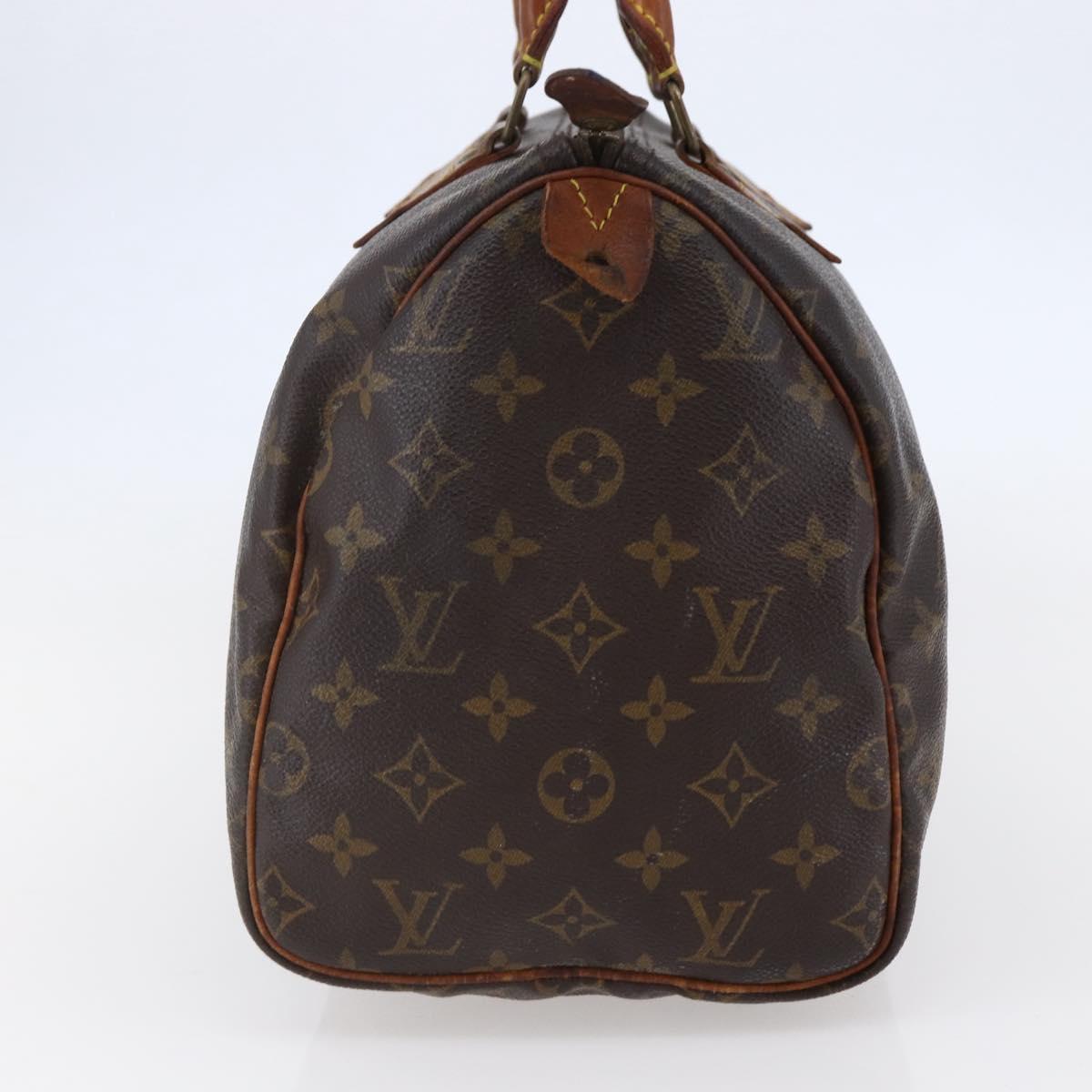 LOUIS VUITTON Monogram Speedy 30 Hand Bag M41526 LV Auth ki6054