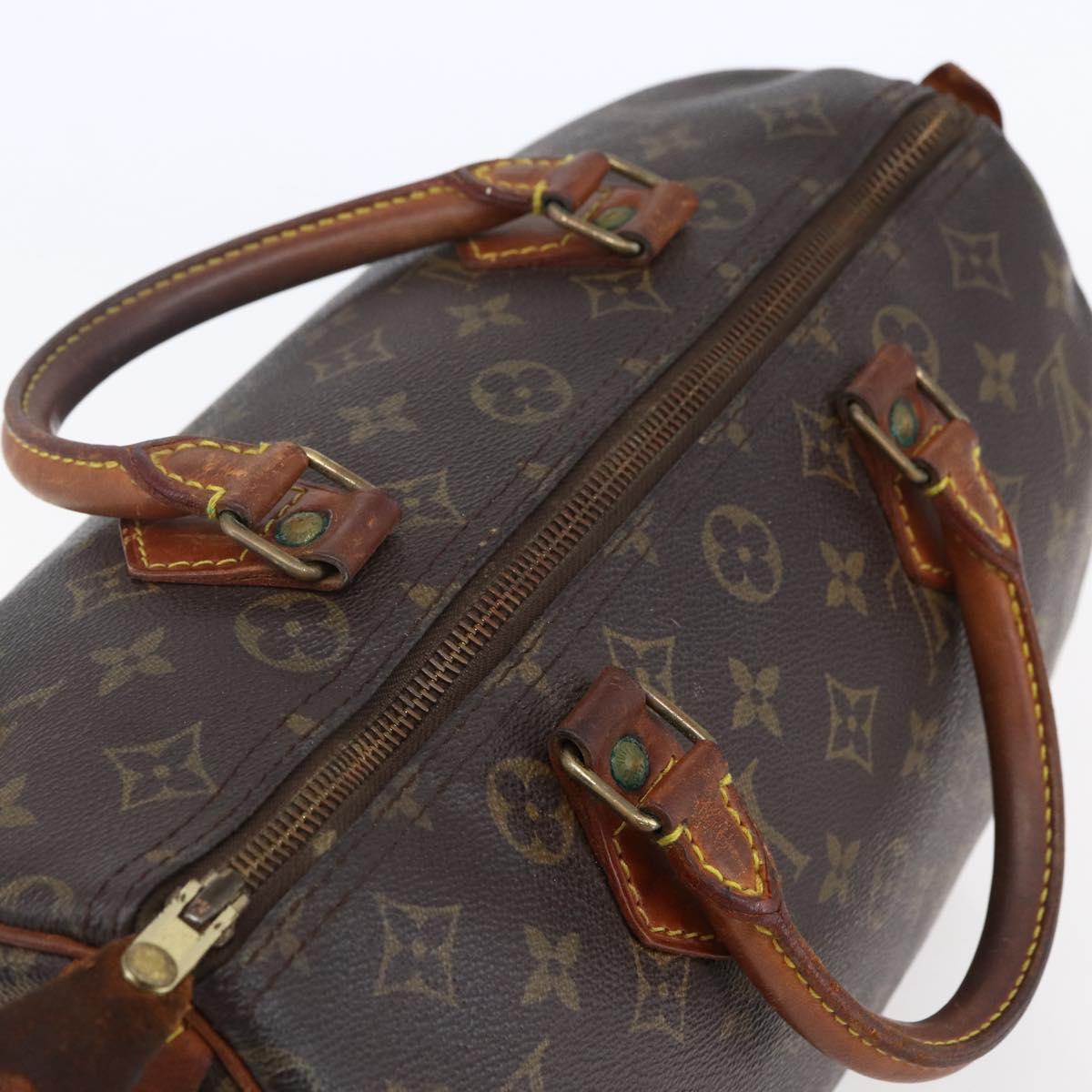 LOUIS VUITTON Monogram Speedy 30 Hand Bag M41526 LV Auth ki6054