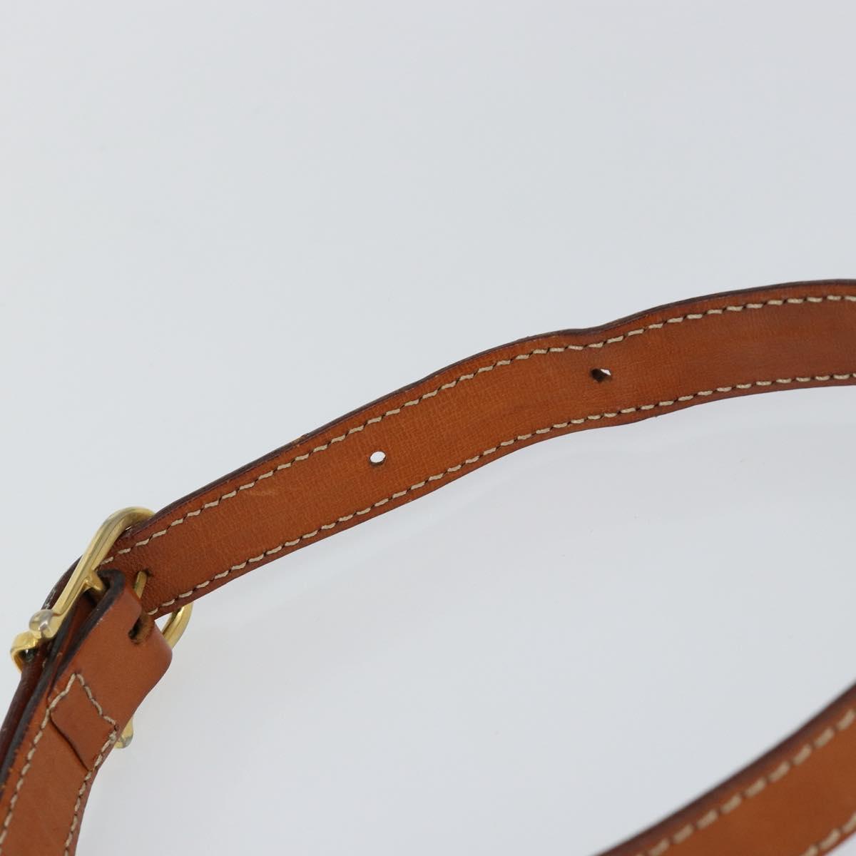 CELINE Macadam Canvas Shoulder Bag PVC Leather Brown Auth ki6056