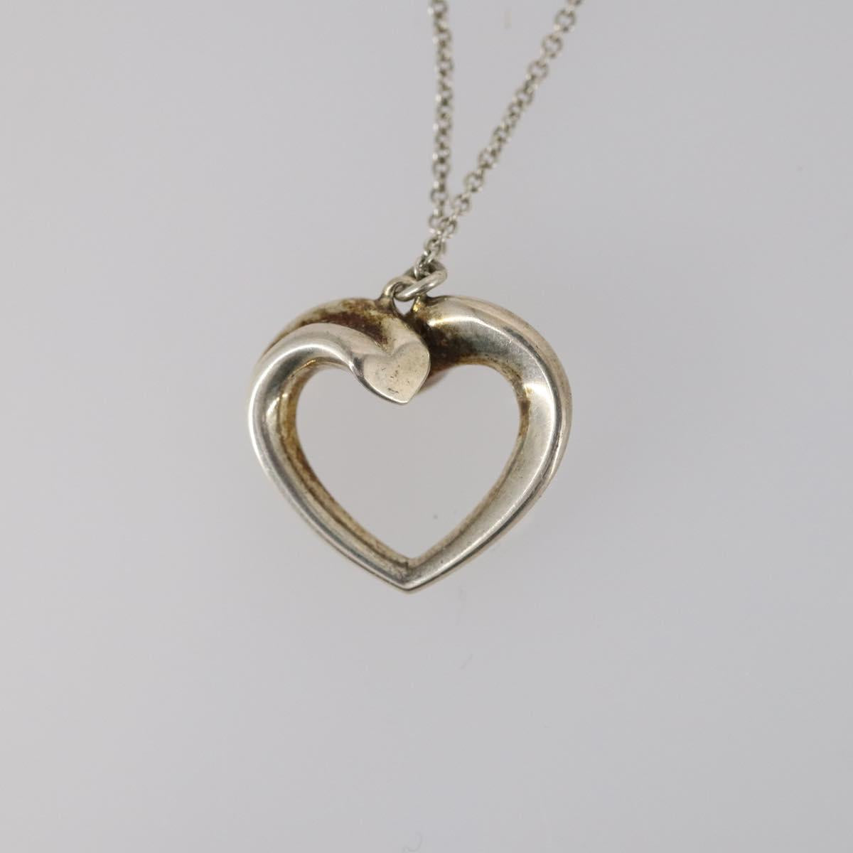 TIFFANY&Co. Heart Necklace Ring Ag925 3Set Silver Auth ki6061