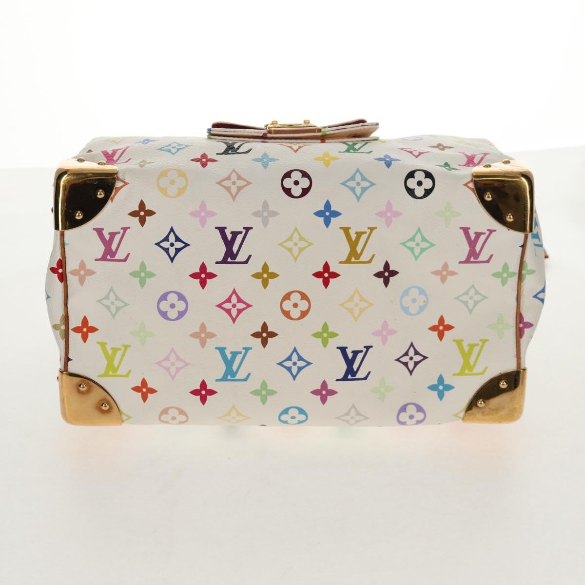 LOUIS VUITTON Monogram Multicolor Speedy 30 Hand Bag White M92643 LV Auth ki6066